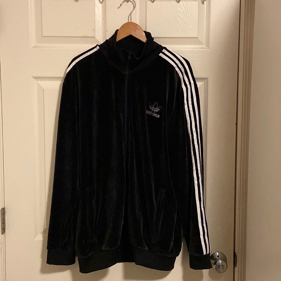 adidas Jackets & Coats Adidas Velour Tracksuit Jacket Poshmark